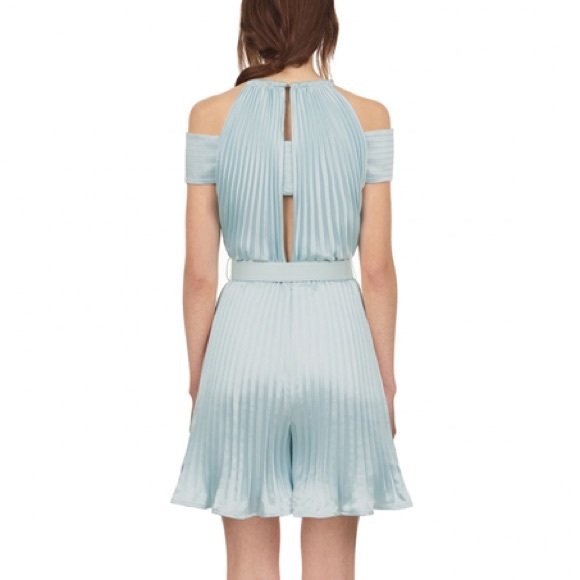 NWT Across Shoulder Pleated Playsuit Duck Egg US 6 - Picture 2 of 6